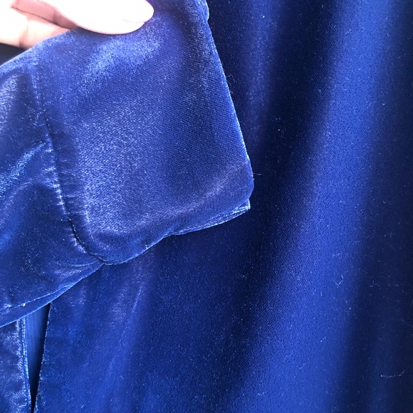 Soft Surrounding Velour Size Small Cover Up Royal Blue - Picture 7 of 9